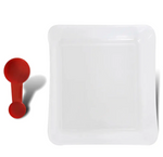 Plate Red Spoon
